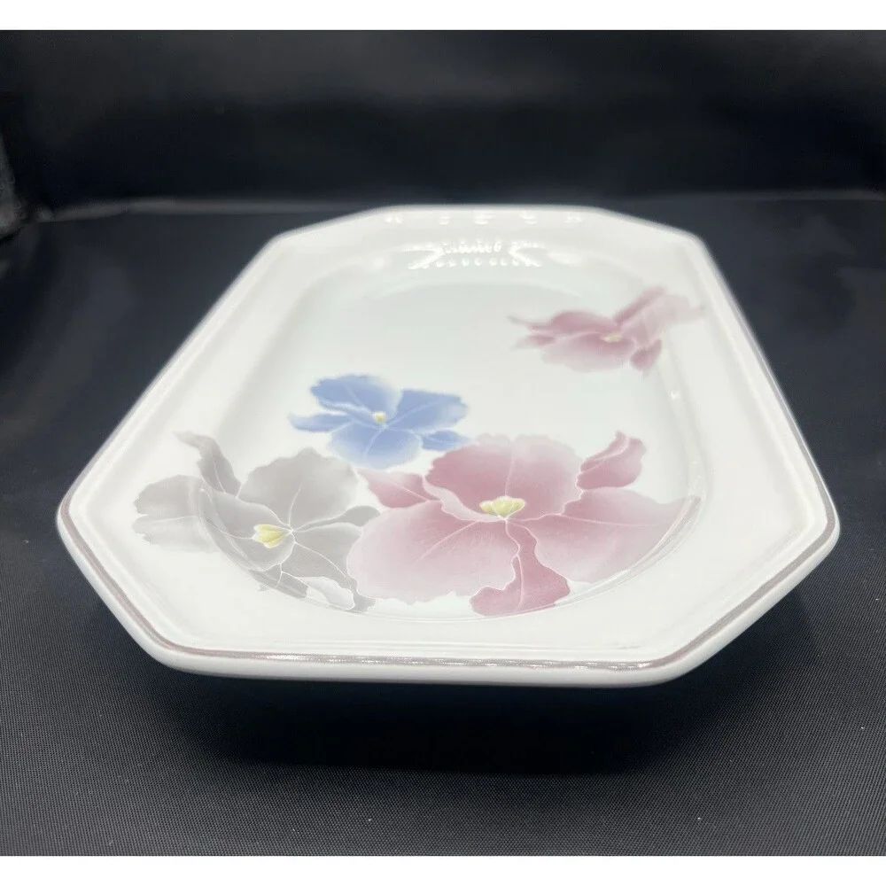 Mikasa Continental Beau Monde F3007 Octagonal Serving Platter 11.5” Orchid Japan